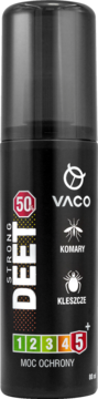 VACO Strong Deet ,płyn na komary, kleszcze i meszki,przód