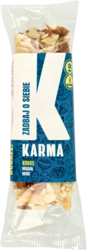 KARMA Zadbaj o Siebie ,baton migdałowy z kokosem i miodem,przód