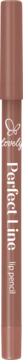 Pionowy widok brązowej kredki do ust Lovely Perfect Line nr 4 nude, do precyzyjnego konturowania.