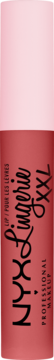 NYX Lingerie XXL płynna pomadka, bladoróżowa z matowym odcieniem dusty rose, widok z przodu.