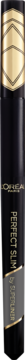 L'Oréal Super Liner Perfect Slim, ciemnoszary eyeliner w eleganckim cylindrycznym opakowaniu ze złotymi detalami.