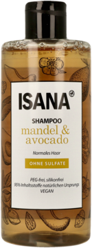 ISANA ,szampon do włosów normalnych i tłustych, Mandel & Avocado,przód