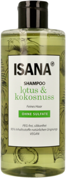 ISANA ,szampon do włosów cienkich i farbowanych, Lotus & Kokonuss,przód