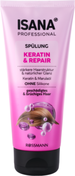 ISANA PROFESSIONAL Keratin & Repair ,odżywka do włosów, zniszczonych i łamliwych,przód