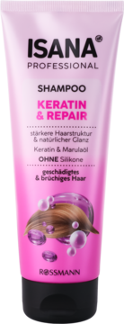 ISANA PROFESSIONAL Keratin & Repair ,szampon do włosów, mocno zniszczonych i łamliwych,przód