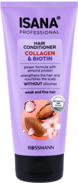 ISANA PROFESSIONAL Collagen & Biotin ,odżywka do włosów słabych i cienkich z kolagenem i biotyną,przód