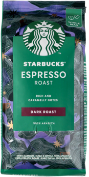 STARBUCKS Espresso Roast ,kawa ziarnista, palona, 100% Arabica,przód