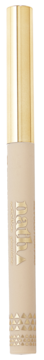 Pionowy beżowy produkt do ust Revolution x Nath w tubce ze złotą zakrętką, odcień różowy nude.