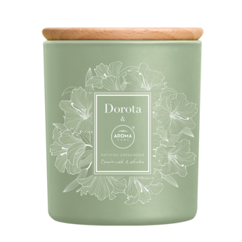 DOROTA & AROMA HOME ,świeca zapachowa, Tymianek z Oliwką,przód