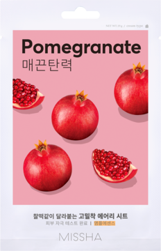 MISSHA Airy Fit ,maska w płachcie, ujędrniająca, Pomegranate,przód