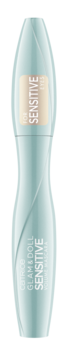 Mascara Catrice Glam & Doll Sensitive w miętowej, klepsydrowej tubce, widok z przodu. Idealna dla wrażliwych oczu.