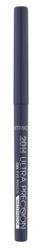 Smukła, ciemnoniebieska kredka do oczu Catrice 20H Ultra Precision Gel Eye Pencil, widok pionowy.
