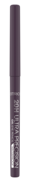 Ciemnofioletowa kredka do oczu Catrice 20H Ultra Precision Gel Eye Pencil Waterproof, widok z przodu.