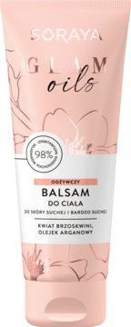 SORAYA Glam Oils ,balsam do ciała, nawilżający, Kwiat Brzoskwini, Olejek Arganowy,przód