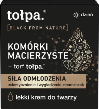TOŁPA Black From Nature ,krem do twarzy, lekki, wygładzający zmarszczki, na dzień,przód