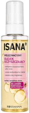 Isana Pielęgnacyjny Olejek Oczyszczający 100ml, do suchej i wrażliwej skóry, z migdałowym olejkiem.