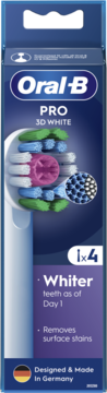 ORAL-B Pro 3D White,końcówki wymienne do szczoteczki elektrycznej,przód