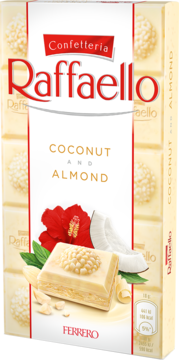 FERRERO RAFFAELLO Original ,czekolada biała, z nadzieniem kokosowym i migdałowym,przód