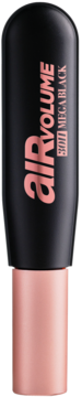 Tusz L'Oréal Air Volume 507 Mega Black, czarno-różowe opakowanie ze złotymi napisami, widok z przodu.