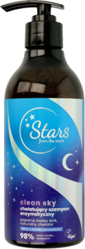 STARS FROM THE STARS ,szampon do włosów, chelatujący, enzymatyczny, Papaina i owocowe kwasy AHA,przód