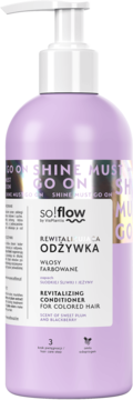 SO!FLOW BY VIS PLANTIS ,odżywka do włosów farbowanych, zapach słodkiej śliwki i jeżyny,przód