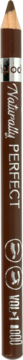 Brązowa wodoodporna wegańska kredka do oczu Miss Sporty Naturally Perfect 011 Soft Brown, pionowo.