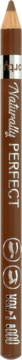 Pionowa, brązowa wodoodporna kredka do oczu Miss Sporty Naturally Perfect 012 Blond Brown z ostrą końcówką.