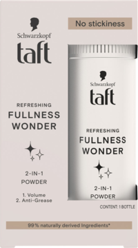 SCHWARZKOPF TAFT Fullness Wonder ,puder do włosów, nadający objętość,przód