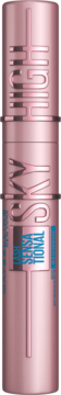 Rose gold metallic lengthening Maybelline Sky High Cosmic Black mascara, full tube with embossed text.