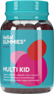 HELLO!GUMMIES ,żelki Multi Kid, dla dzieci, suplement diety,przód