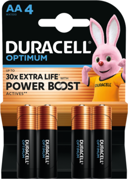 DURACELL Optimum ,baterie alkaliczne, AA,przód
