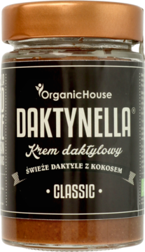 DAKTYNELLA Classic ,krem daktylowy, Świeże daktyle z kokosem,przód