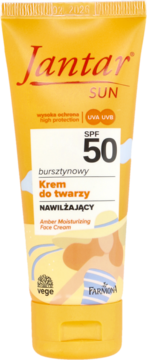 FARMONA JANTAR Sun ,krem do twarzy, nawilżający, bursztynowy, SPF50,przód