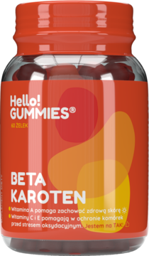 HELLO!GUMMIES ,żelki witaminowe, Beta Karoten, suplement diety,przód