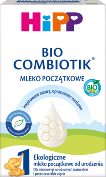 HIPP BIO Combiotik ,mleko początkowe dla niemowląt od urodzenia, ekologiczne,przód