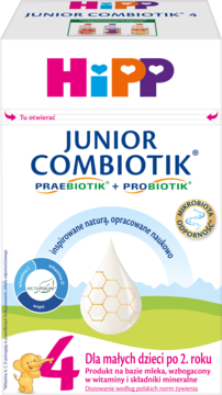 HIPP Junior Combiotik ,produkt na bazie mleka dla dzieci po 2. roku,przód