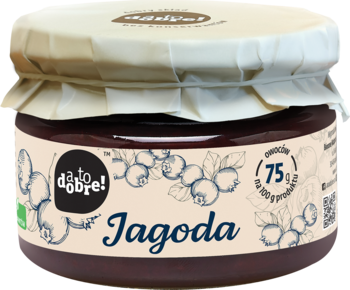 A TO DOBRE! ,konfitura, Jagoda,przód
