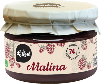 A TO DOBRE! ,konfitura, Malina,przód