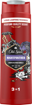 OLD SPICE Night Panther ,żel pod prysznic i szampon do włosów, dla mężczyzn, Citrus Vanilla,przód