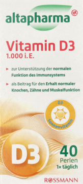 ALTAPHARMA ,kapsułki, Witamina D3 1000 j.m. dla dorosłych, suplement diety,przód