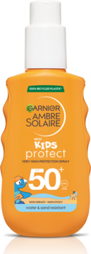 GARNIER AMBRE SOLAIRE Kids ,spray ochronny dla dzieci, SPF 50+,przód