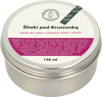 MANUFAKTURA PIĘKNA Śliwki pod Kruszonką ,masło do ciała,przód