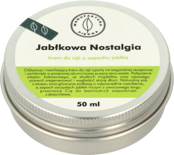 MANUFAKTURA PIĘKNA Jabłkowa Nostalgia ,krem do rąk o zapachu jabłka,przód