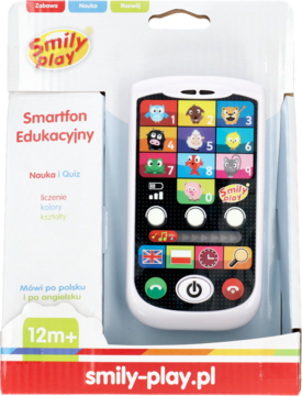 SMILY PLAY ,zabawka rozwijająca, Smartfon Edukacyjny, 12m+,przód