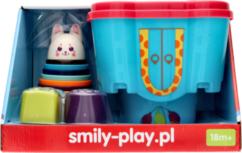 SMILY PLAY ,zabawka rozwijająca, Piramidka-Sorter, Zamek Króliczka, 18m+,przód