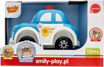 SMILY PLAY ,zabawka, Radiowóz, naciśnij i jedź, 12m+,przód