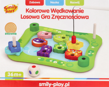 SMILY PLAY ,gra zręcznościowa, kolorowe wędkowanie, 36m+,przód