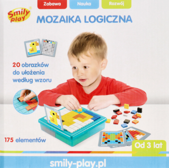 SMILY PLAY ,zabawka rozwijająca, Mozaika Logiczna, 3+,przód