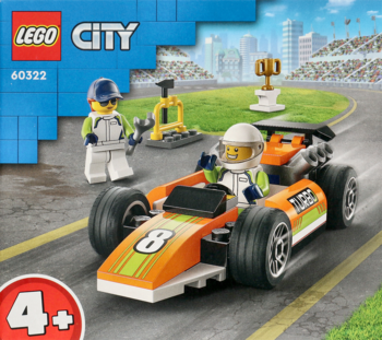 LEGO,klocki, Samochód wyścigowy, nr 60322, nr 4+,przód