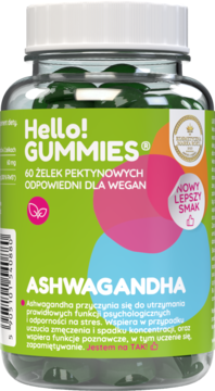 HELLO!GUMMIES ,żelki Ashwagandha, suplement diety,przód